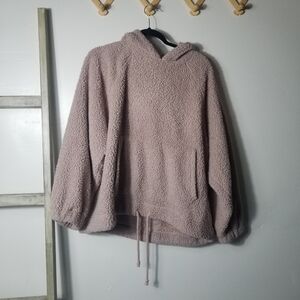 AMERICAN EAGLE WOMEN'S PINK SHERPA HOODIE SIZE XL